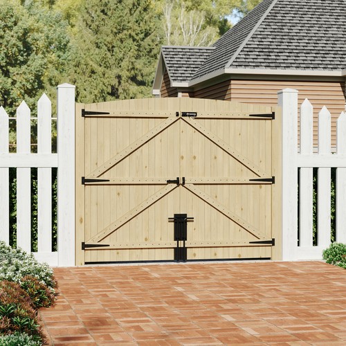 Double wooden gate - wooden, heavy