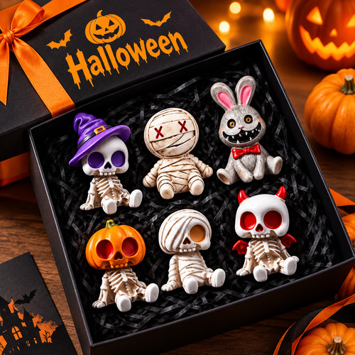 6pcs halloween skeleton - halloween, mummy