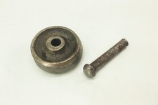 Vtg antique Singer treadle sewing machine base frame wheel roller w/ pin axle