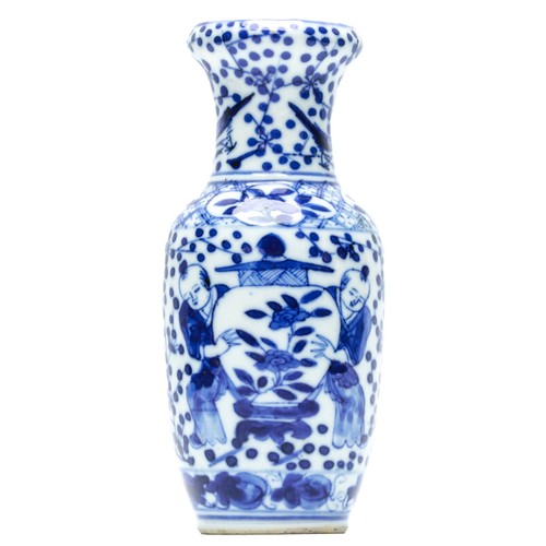 Chinese porcelain vase blue - porcelain,