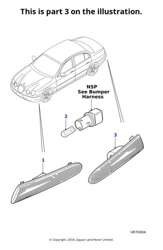Jaguar side marker - jaguar, reflex