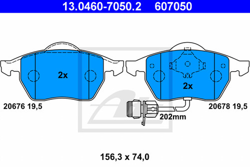 Brake pad set disc - pad, for
