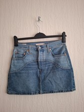 Levi's Icon Mini Denim Skirt Size 26 Bnwt Rrp £70