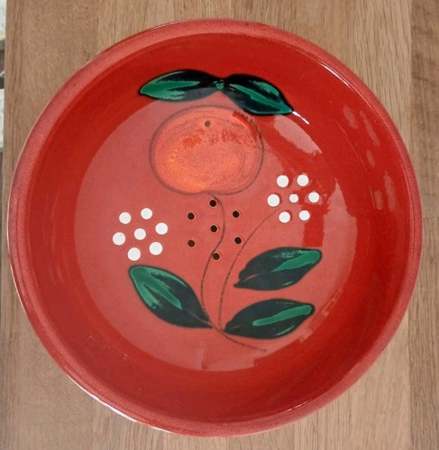 Vintage ceramic colander - ceramic,