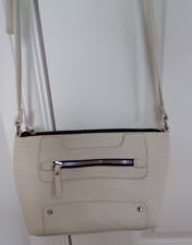 Primark ivory off white faux leather shoulder strap handbag