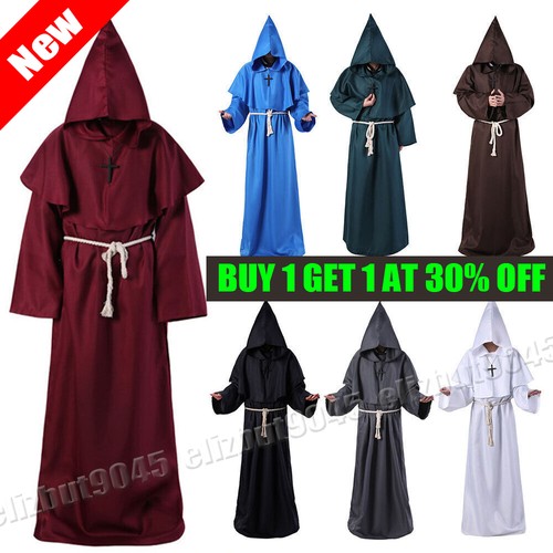 Halloween hooded robe cloak - hooded,