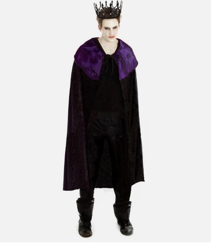 Black velvet cape halloween - cape,