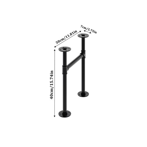 Shaped steel table legs - 2x,