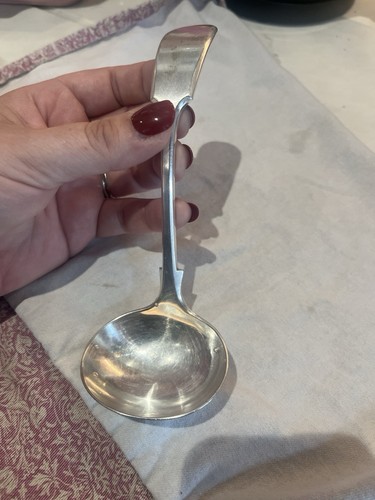 Silver sauce gravy ladle - or,