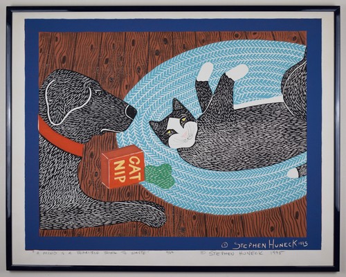 Dog cat nip signed - dog, nip.