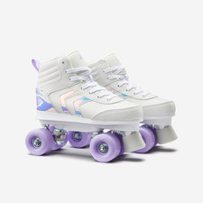 OXELO Quad Roller Skates 100 - Lilac -Size 3