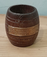 Barrell Match Holder Made From Teak Of HMS Iron Duke Battle Of Jutland 1916