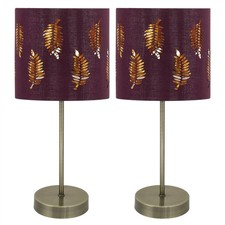 Set of 2 Modern Antique Brass