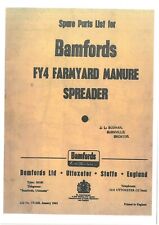Bamfords FY4 Farmyard Manure Spreader Parts Manual