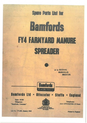 Bamfords fy4 farmyard manure - fy4,