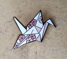 Cherry blossom origami crane - cherry,