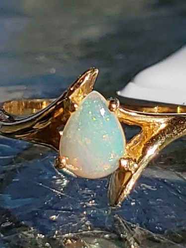 Opal pear cabochon cut - opal,