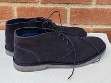 Men's New UK8, Navy Real Suede