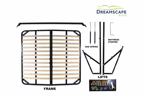 Ottoman gas lift storage bed - gas,