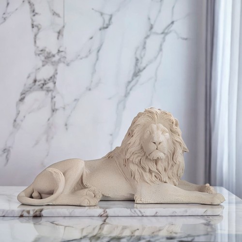 Sandstone lion laying - lion,