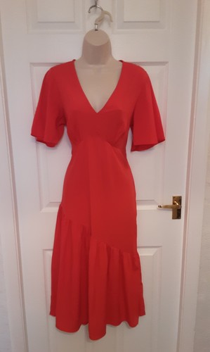 Red tea day dress ww2 - day,