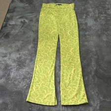 ZARA Green Retro Print Flared