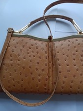 Vintage Tan Ostrich Leather