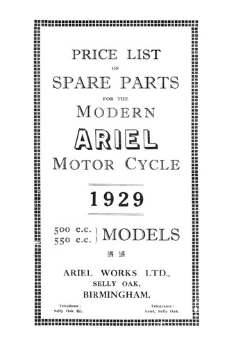 1929 ariel 500 - ariel, 550cc