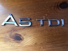 Used Chrome AUDI A5 TDI badge decal lettering high quality for car POST FREE UK
