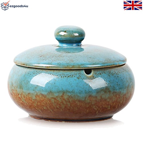 Glossy ceramic ashtray with - glossy,
