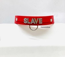 Bdsm red  Custom collar leash