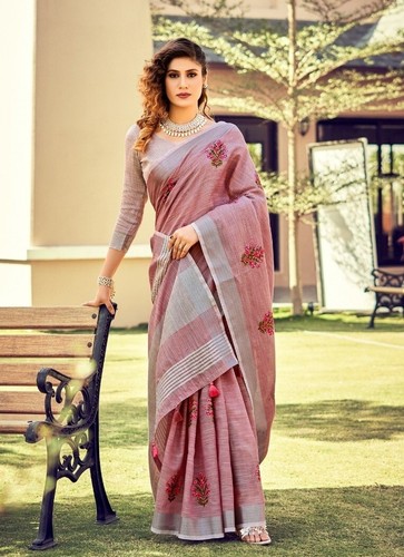 Thread embroidered linen - embroidered,
