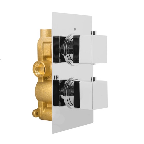 Concealed square thermostatic - square,