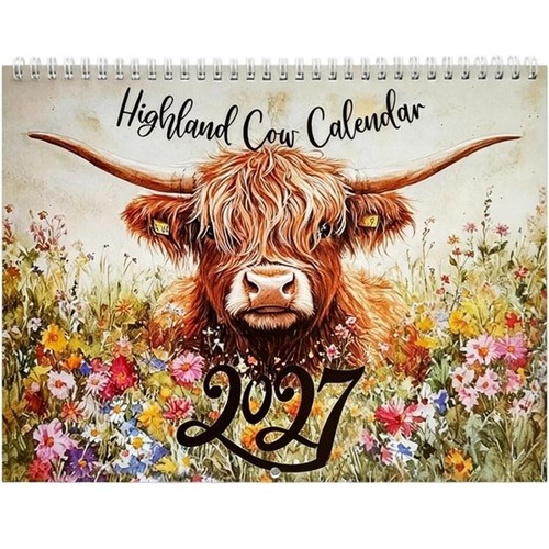 Highland cow calendar 2027 - cow,