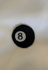 8 BALL SNOOKER IRON ON MOTIF /