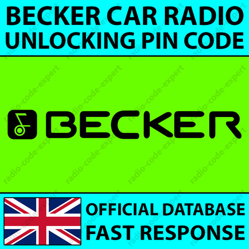 Becker radio pin code audio - becker,