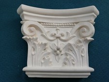 A Pair of Intricate Acanthus Plaster Corbels/Capitals (Shabby Chic) (2)