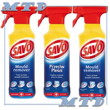 3 x Savo Agains Mildew Mould SPRAY 500ml Kitchen Bathroom Sauna Swimming Pool