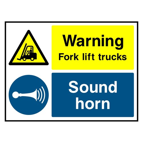 Warning fork lift trucks - fork, sign