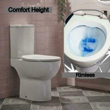 Tavistock Loft Comfort Height Rimless Close Coupled WC, Cistern, Open Back White