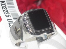 Mens onyx ring black signet