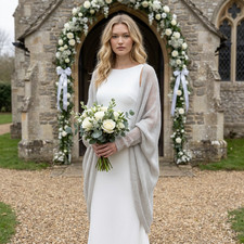 Gray bridal wedding mohair