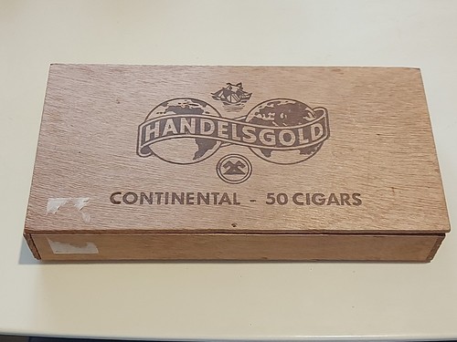 Vintage handelsgold cigar box - vintage,