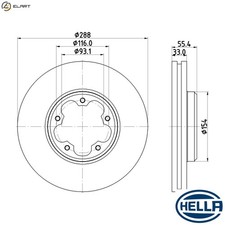 2x BRAKE DISC 8DD 355 133-161