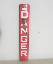 Vintage ENAMEL RED DANGER