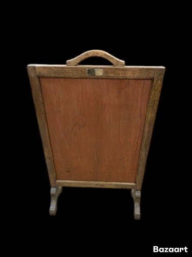 Vintage wooden fire screen - fire,