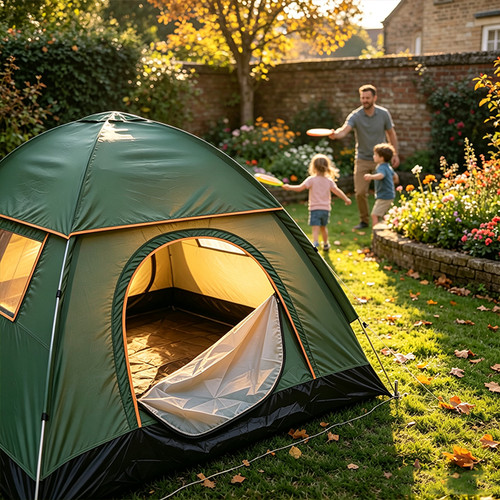 Man pop camping - man, up
