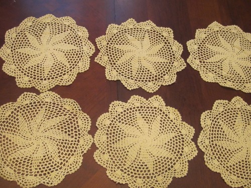 Pcs round crochet lace - 6,