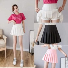 Mini Skirts Women's Summer Japanese Pleat Plaid - School girl Uniform Harajuku