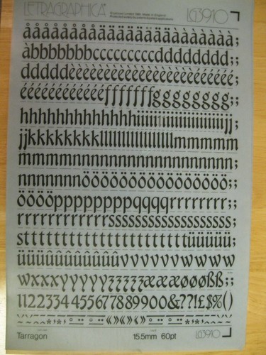Letraset black letters - letraset, &